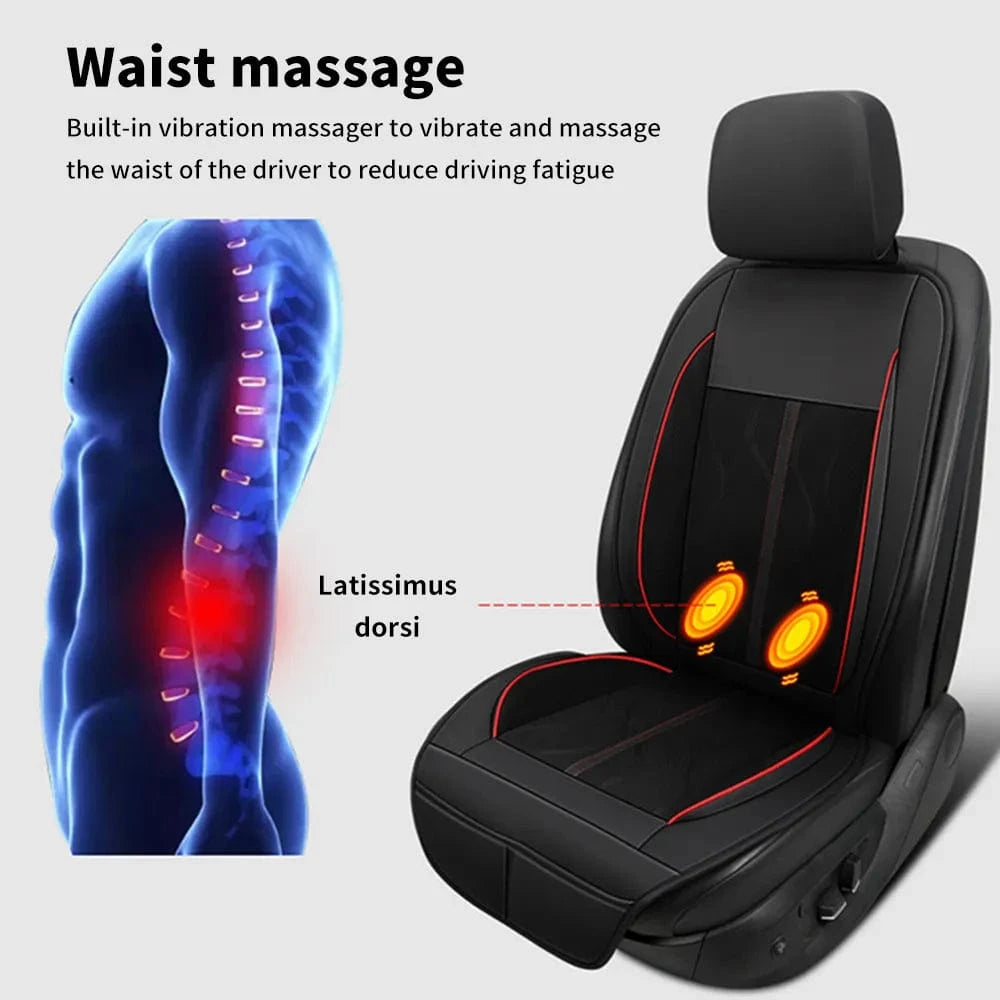 🏁 Heated & Ventilated Car Seat Cushion – All-Season Comfort with Massage, Cooling & More