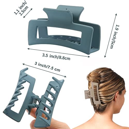 HappyGlow™ Matte Jaw Hair Clips – 6-Pack Morandi Colors (No-Slip, No-Pull)