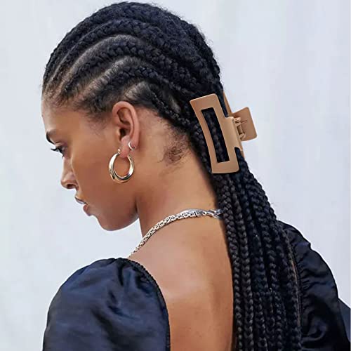 HappyGlow™ Matte Jaw Hair Clips – 6-Pack Morandi Colors (No-Slip, No-Pull)
