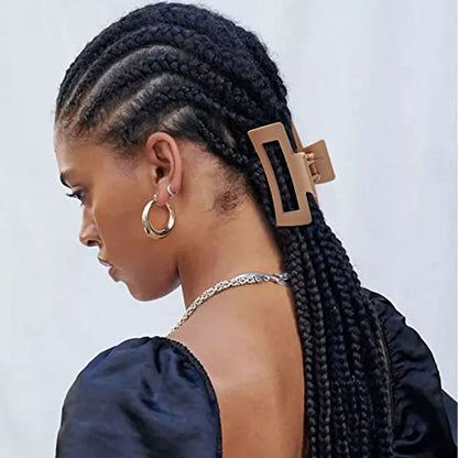 HappyGlow™ Matte Jaw Hair Clips – 6-Pack Morandi Colors (No-Slip, No-Pull)