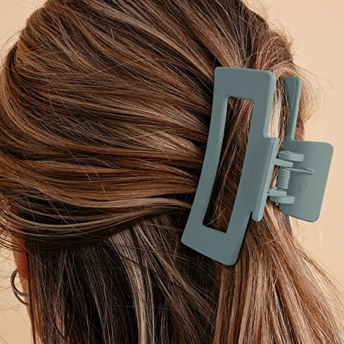 HappyGlow™ Matte Jaw Hair Clips – 6-Pack Morandi Colors (No-Slip, No-Pull)